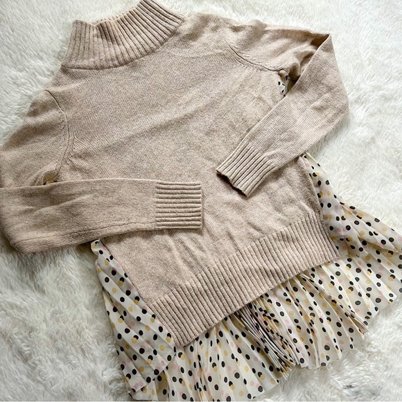 EUC Anthropologie Cashmere Blend Mock Neck Sweater SZ XS - Picture 1 of 10